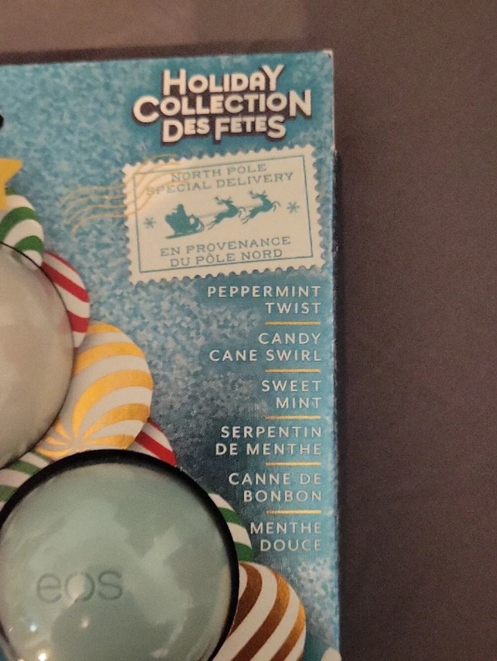 eos 3-Pack Spherical Lip Balm - White, Red, Light Blue